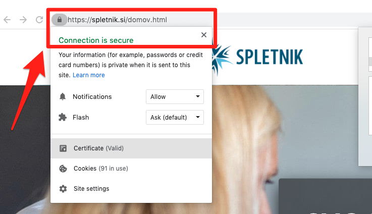 ssl certifikat zagotavlja večjo varnost vaše spletne strani